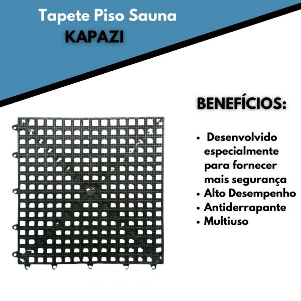 Tapete Piso Sauna 30cmX30cm Kapazi