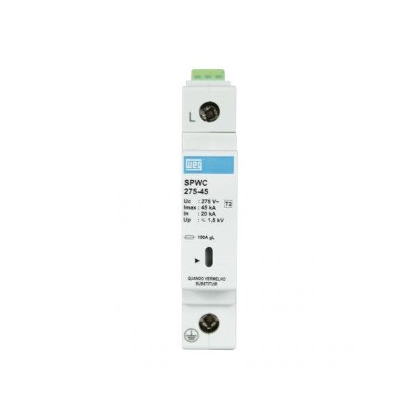 Protetor de Surto WEG DPS SPWC 275V 45kA 1 Polo Weg