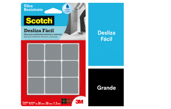 Feltro Ultra Resistente Quadrado Scotch 3M HB004263024