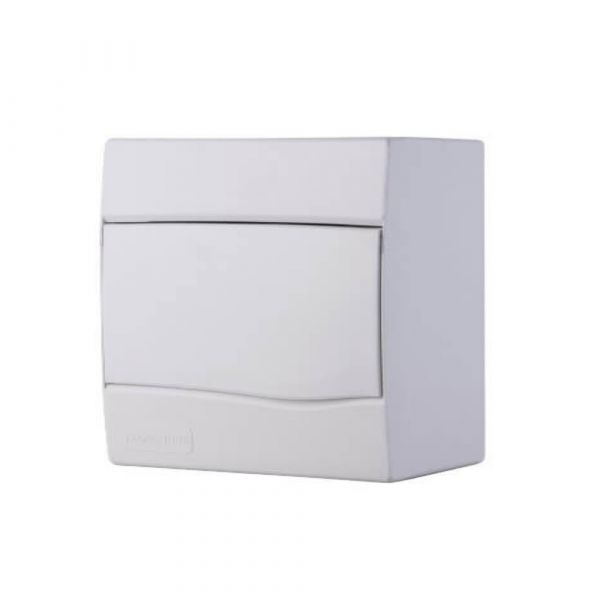 Quadro de Distribuição de Sobrepor 5 DIN ou 3 NEMA com Porta Branca Tramontina