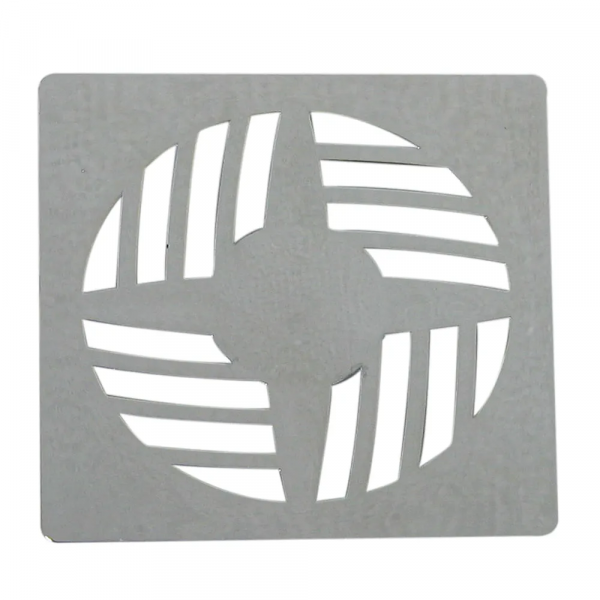 Ralo Grelha Quadrada em ABS Cromada 9,4x9,4cm Astra