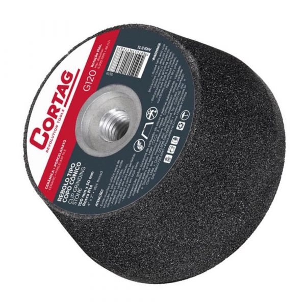 Rebolo Copo Cônico G120 100mm Rosca M14 Cortag