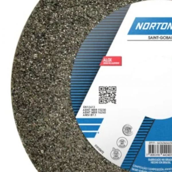 Rebolo Reto Grão 36 QVS 6x3/4x1.1/4 Pol. Norton