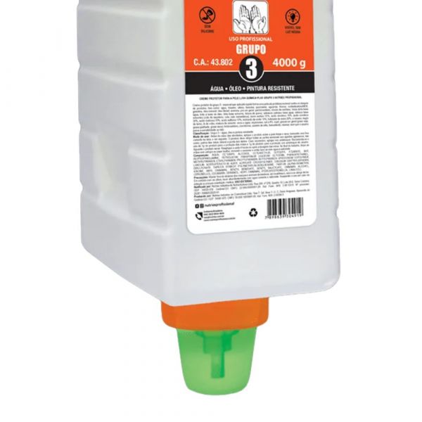Refil Creme Proteção Luva Química Grupo 3 4Kg Nutriex