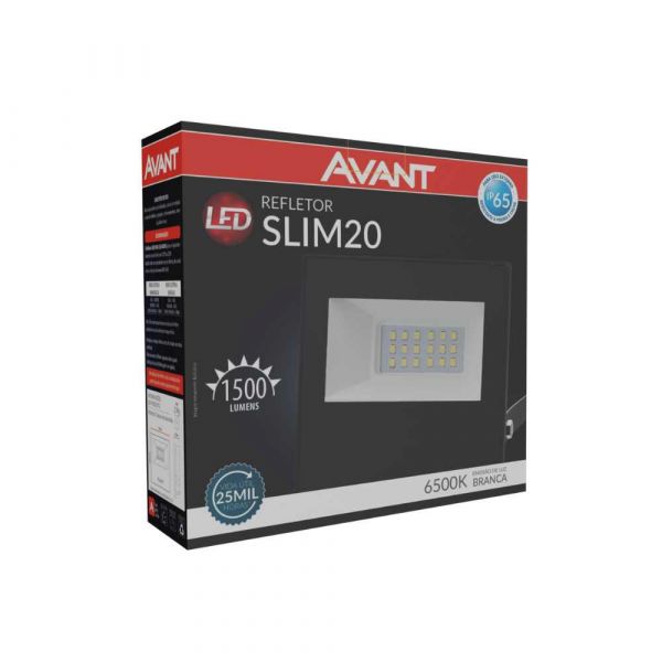 Refletor Led Bivolt Slim 20w Avant