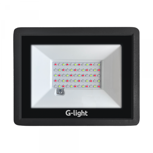 Refletor Slim Led RGB 50W Autovolt em Alumínio G-light