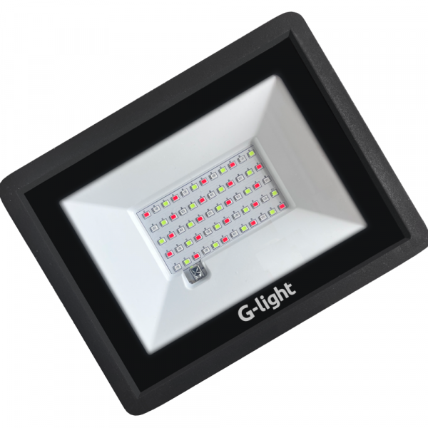 Refletor Slim Led RGB 50W Autovolt em Alumínio G-light