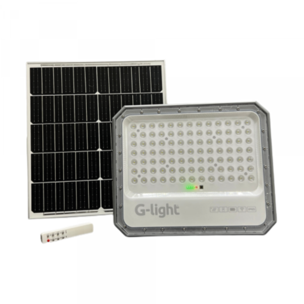 Refletor Solar Led com Painel e Controle 4500lm 6500K 300W G-light