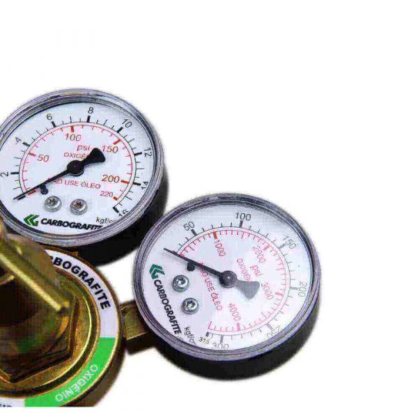 Regulador De Pressão Para Cilindro De Oxigênio Serie 700 Carbografite 