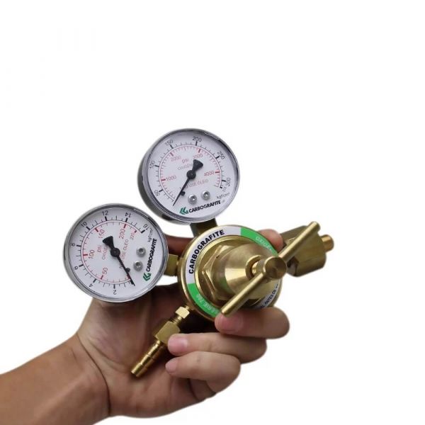 Regulador De Pressão Para Cilindro De Oxigênio Serie 700 Carbografite 