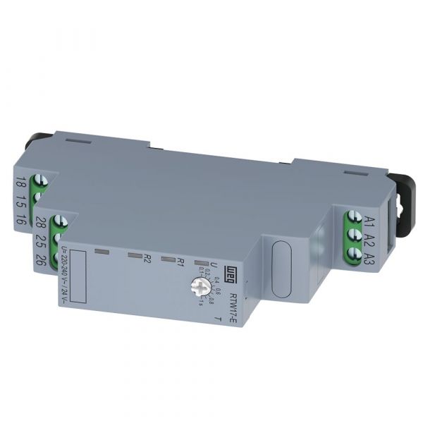 Relé Temporizador Pulso Energização RTW17-E01U030ME05 0-30Min. 24-240V Weg