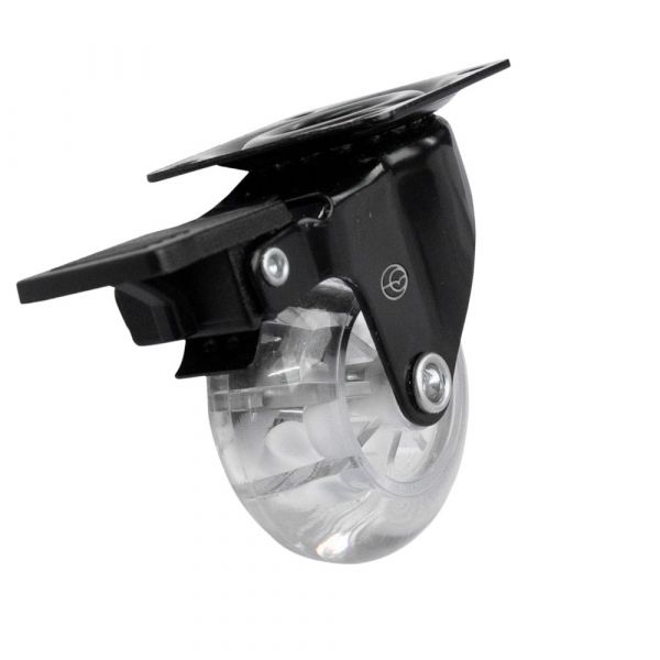 Rodízio Black Gel 1.3/8 Pol. Placa Giratória com Freio 30Kg Colson