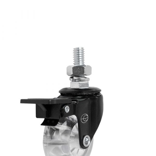 Rodízio Black Gel 310 Espiga Giratória com Freio 50Kg Colson