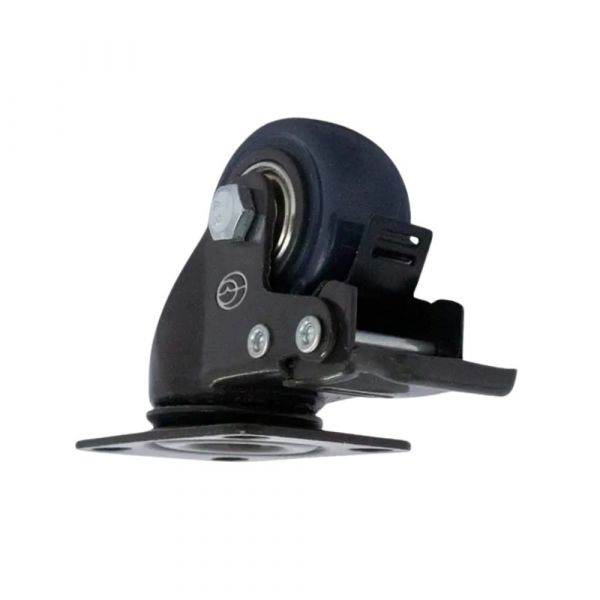 Rodízio Carbon Blue 210 Placa Giratória com Freio 50Kg Colson