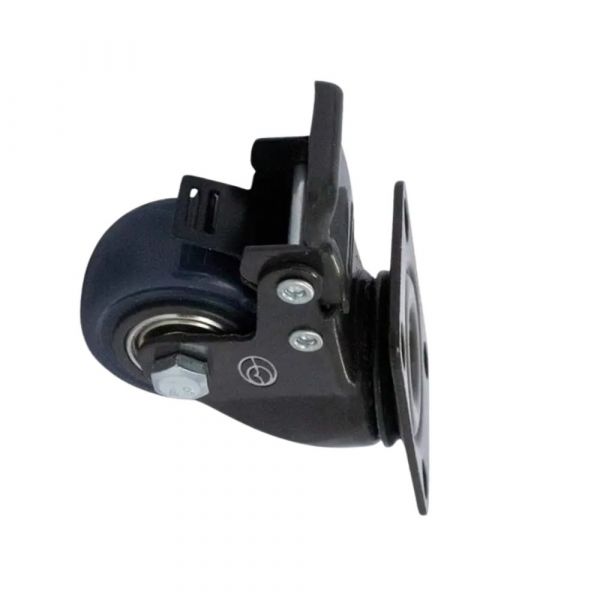 Rodízio Carbon Blue 210 Placa Giratória com Freio 50Kg Colson