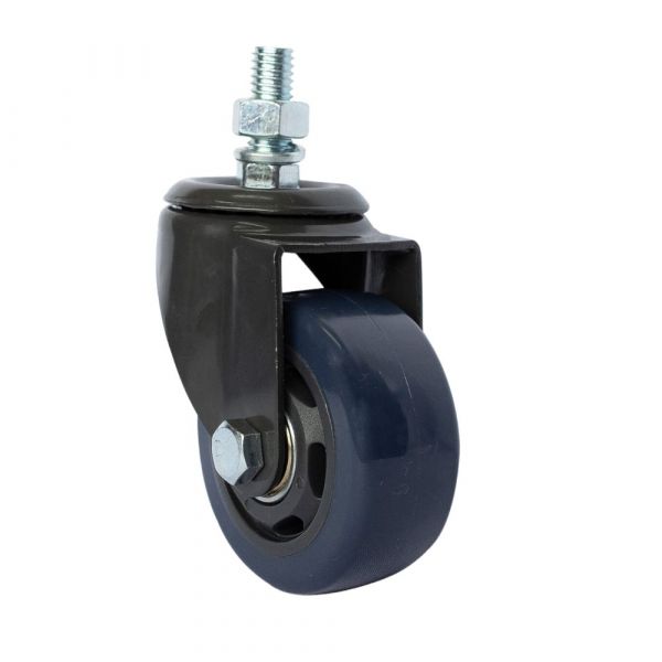Rodízio Espiga 312 Carbon Blue Rosca Giratória 70Kg Colson