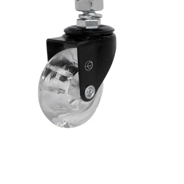 Rodízio Espiga Black Gel 1.3/8 Pol. Placa Giratória 30Kg Colson