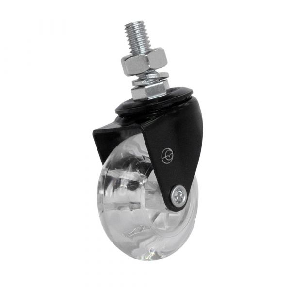 Rodízio Espiga Black Gel 1.3/8 Pol. Placa Giratória 30Kg Colson