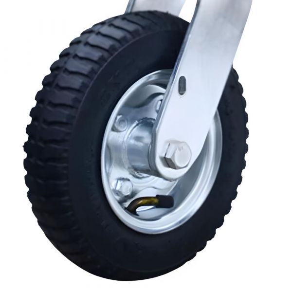 Rodízio Placa Preto 250-4 Giratório Roda Polipropileno Pneumático 150Kg Colson