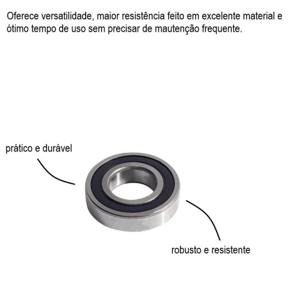 Rolamento 6205 25x52x15mm Radial Vedação Dois Lados Consumo