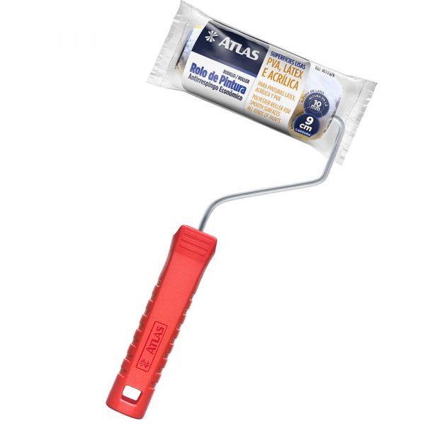 Rolo de Lã Sintética Antirespingo 9cm Atlas