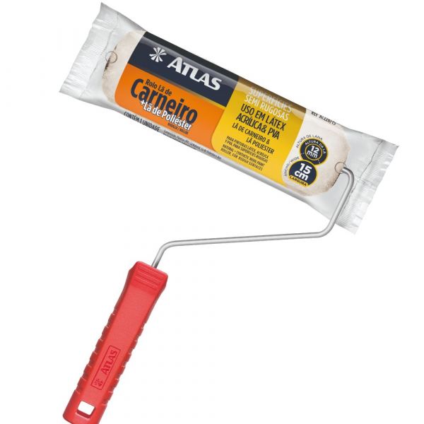 Rolo de Lã Sintética Mista 15cm Atlas