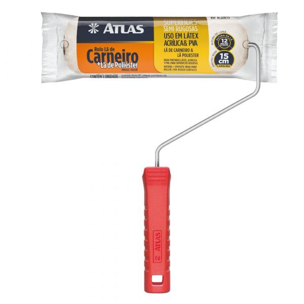 Rolo de Lã Sintética Mista 15cm Atlas