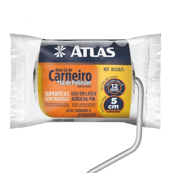 Rolo de Lã Sintética Mista 5cm Atlas