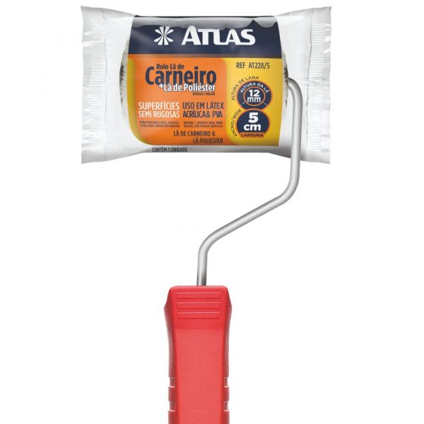 Rolo de Lã Sintética Mista 5cm Atlas