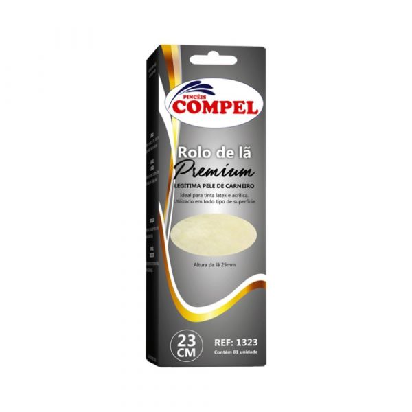 Rolo Lã Carneiro 23mm Sem Cabo Compel