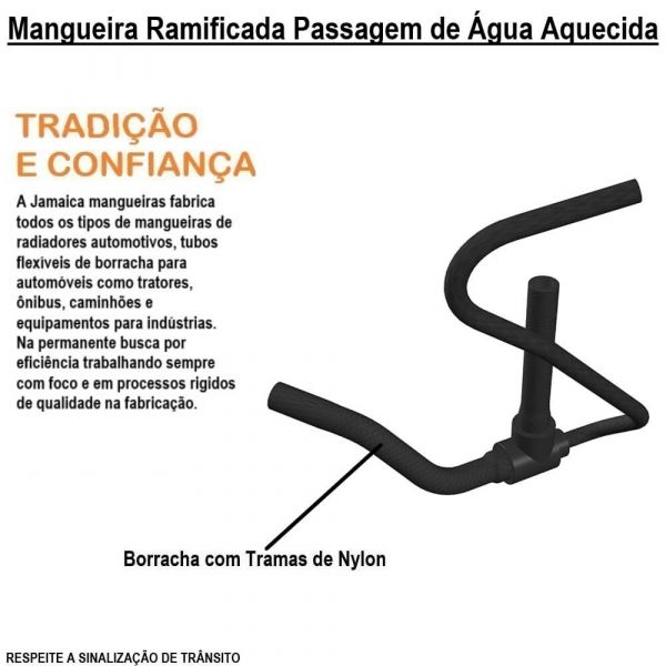 Mangueira Ramificada Passagem de Água Aquecida Idea/Palio/Siena