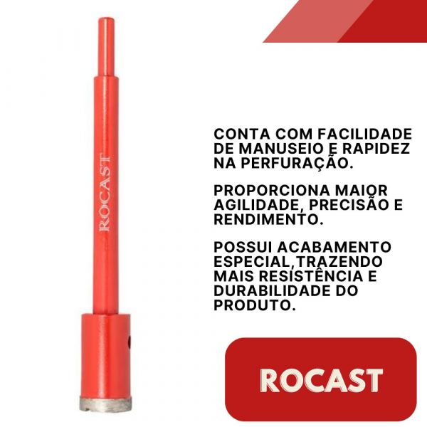 Serra Copo Diamantada 35mm Com Haste Amatools