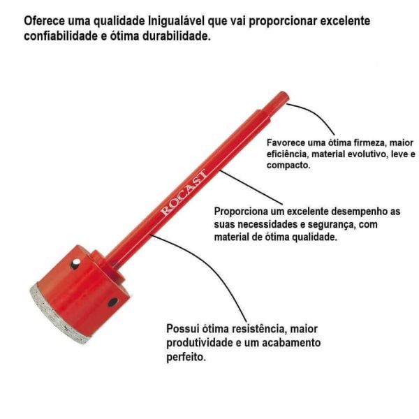 Serra Copo Diamantado 53mm Rocast