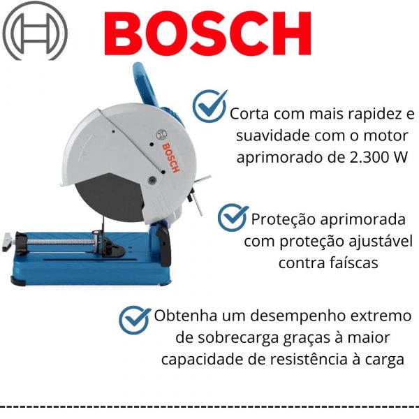 Serra Policorte GCO 230 220V 2300W Com Disco 14 Pol. Bosch