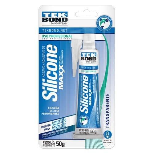 Silicone Acético Aquário Maxx 50g Blister Tek Bond