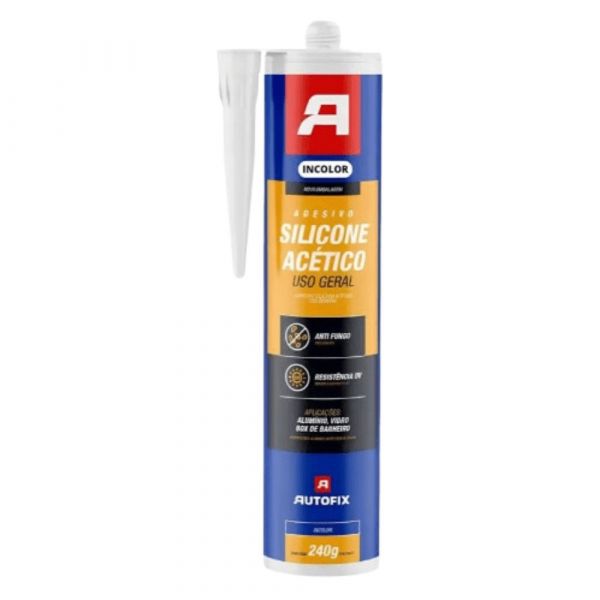 Silicone Acético Incolor Uso Geral 240g Autofix