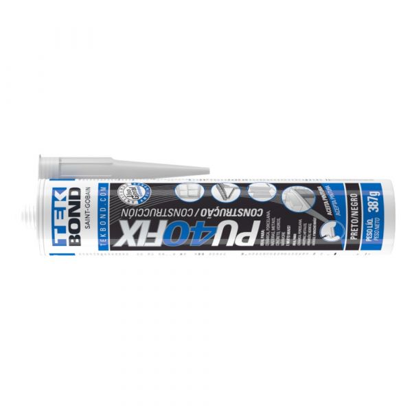 Silicone PU40FIX Preto 387g Tekbond