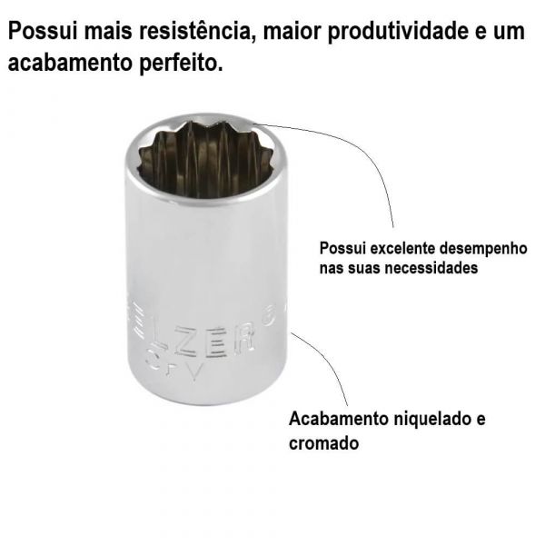 Soquete Estriado Com Encaixe 1/2