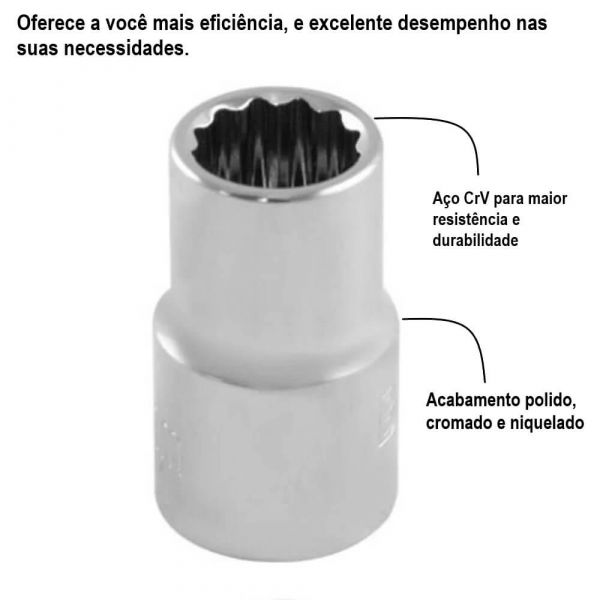 Chave Soquete Estriado 1/2X19mm Belzer