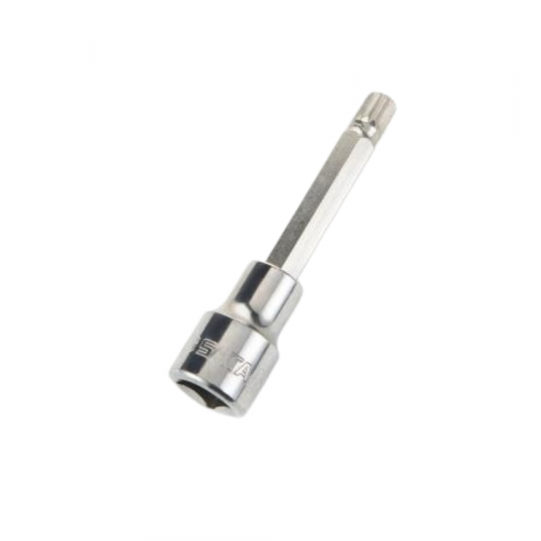 Soquete Bit Multidentado Longo M5 1/2 Pol. x 10mm Sata