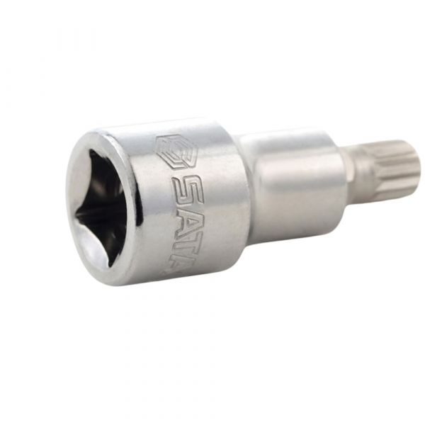 Soquete Bit Multidentado Longo M8 1/2 Pol. x 100mm Sata