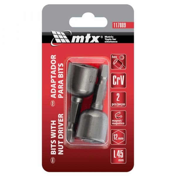 Soquete Canhão Magnético 12mm X 45mm 2 Peças MTX