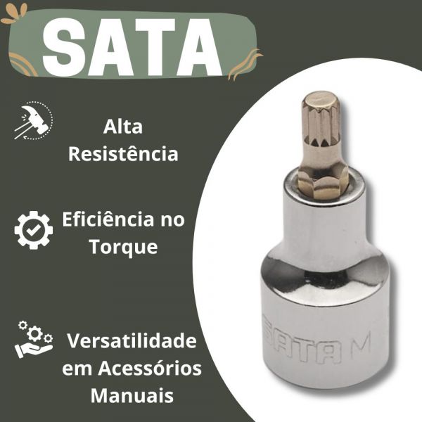 Soquete com Bit Multidentado M6 1/2