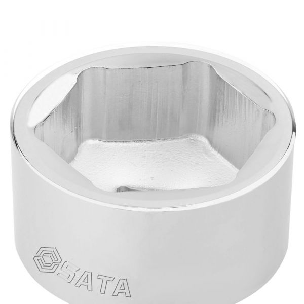 Soquete Impacto Sextavado Curto 1 Pol. 80mm Sata
