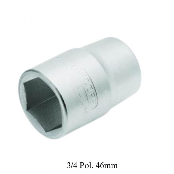 Soquete Sextavado Encaixe 3/4 Pol. 46mm Gedore
