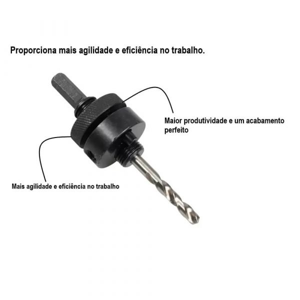Suporte Para Serra Copo 32 A 210mm Lufkin