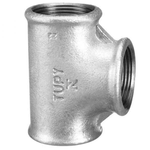 Tê Bsp Galvanizado 1” Tupy