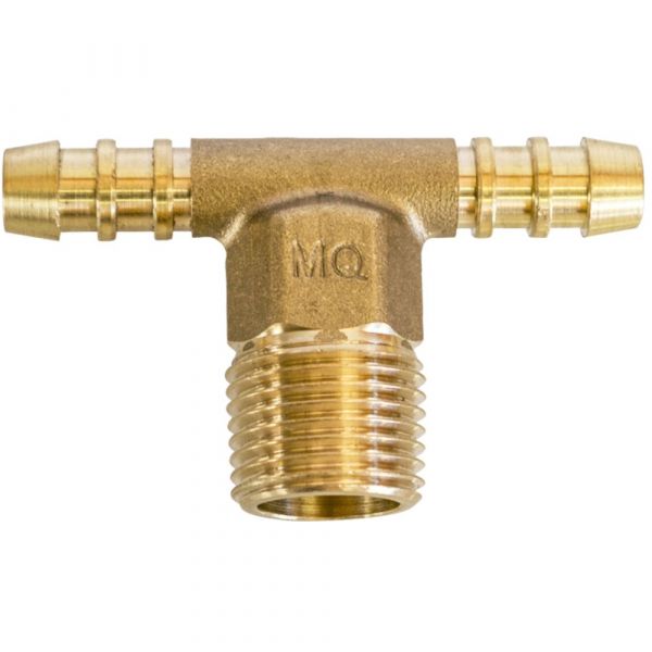 Tê de Latão 1/2 NPT (L) x BM 3/8 Pol. X BM 3/8 Pol. Maqenge