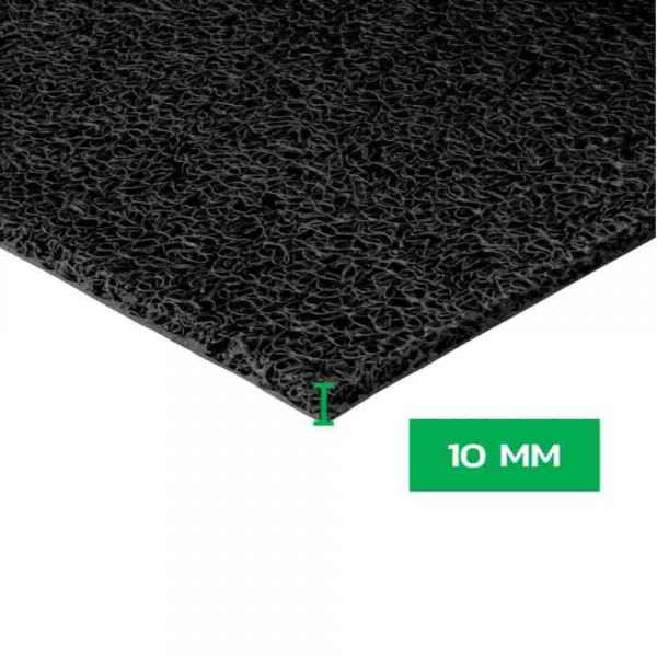 1 Metro de Tapete Vinil Silver 1,20m x 10mm Preto Kapazi