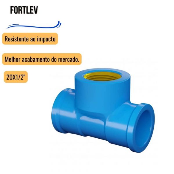 TE Soldável Roscável com Bucha de Latão 25X1/2” Fortlev